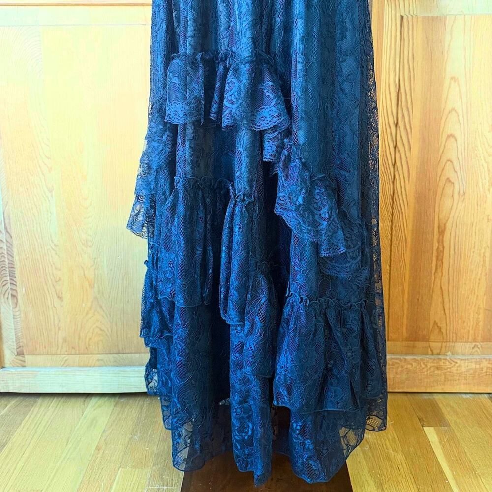 Dark in Love Gothic Victorian Vampire Vkei Black Lace & Ruffle Skirt XS-XL - Picture 7 of 14